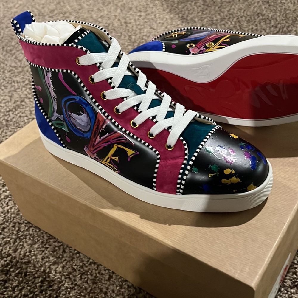 Christian LouBoutin Louis Orlato Flat CLF Love/VVI/PAT/GG size 43